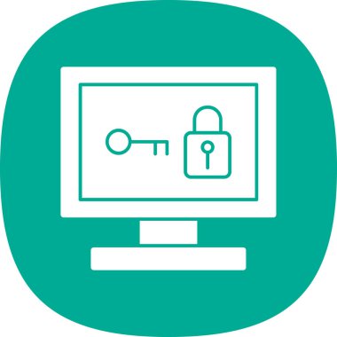 İnternet güvenlik vektörü simgesi modern basit tasarım illüstrasyonu