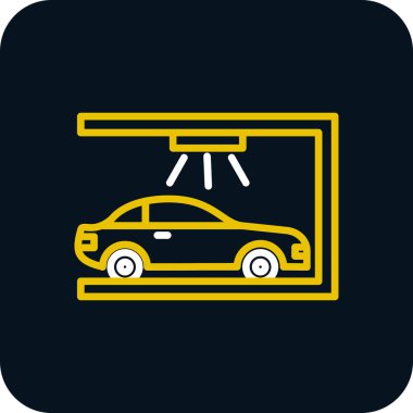 Taksi servisi simgesi. Basit resimleme