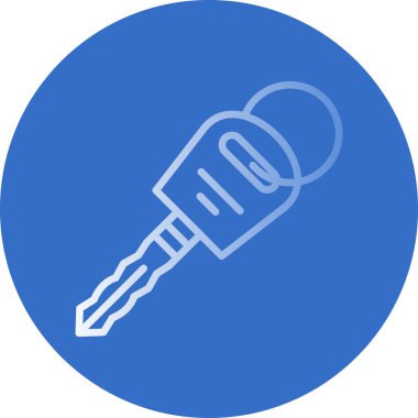 Araba anahtarı. Web simgesi basit illüstrasyon              