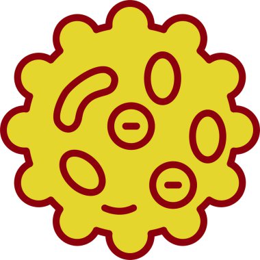 Corona virüsü bakteri ikonu. anahat virüsü virüsü virüsü taşıyıcı simgesi rengi düz izole