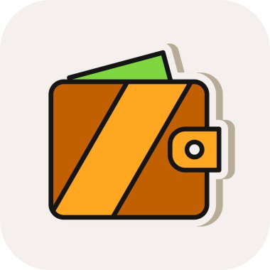 wallet icon, vector illustration simple design