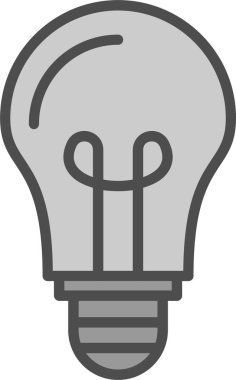 Ampul. Web simgesi basit illüstrasyon