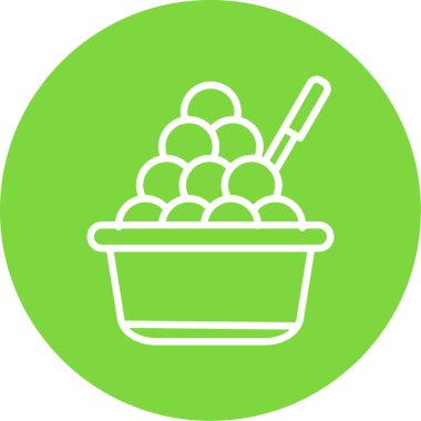 Köfteli kase, vektör çizimi 