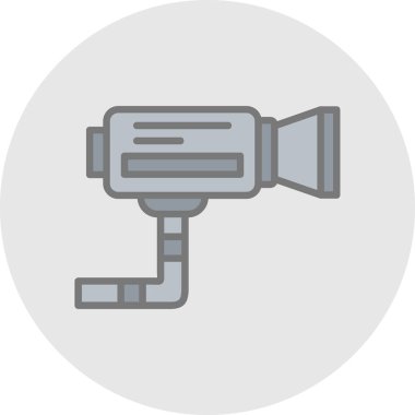 CCTV kamera simgesi, vektör illüstrasyonu