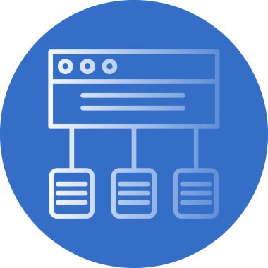 Sunucu. Web simgesi basit illüstrasyon