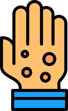 El ikonu. Web için basit el vektör simgeleri çizimi