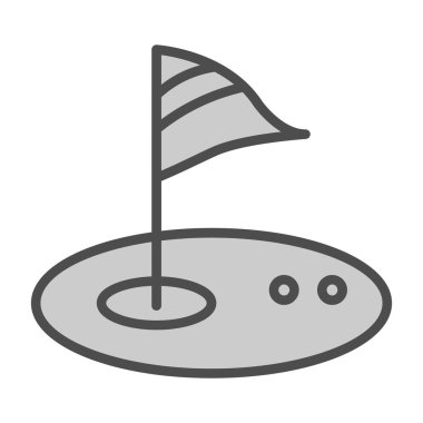 Golf simgesinin vektör illüstrasyonu 