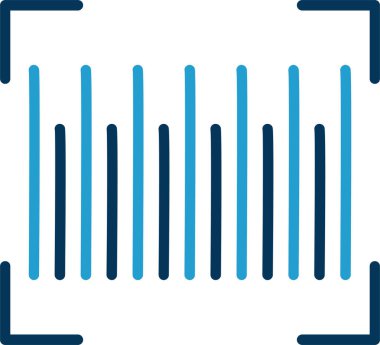 Barkod simgesinin vektör illüstrasyonu 