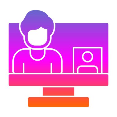 bilgisayar görüntüleme simgesi, vektör illüstrasyonu