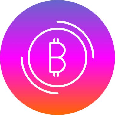 bitcoin. Web simgesi basit illüstrasyon 