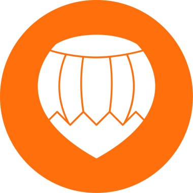 Fındık hattı simgesi, vektör illüstrasyonu