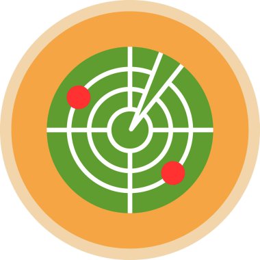 Radar modern simgesinin vektör illüstrasyonu              