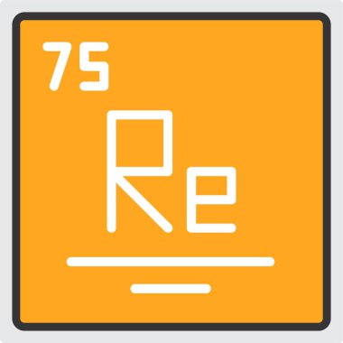 vektör basit simgesi Rhenium