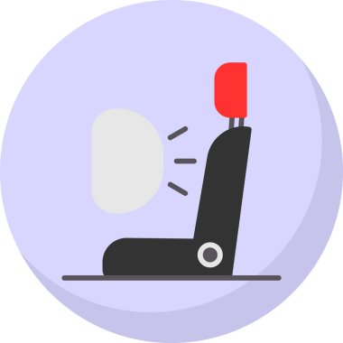 Hava yastığı sandalye simgesi taslak biçimi 