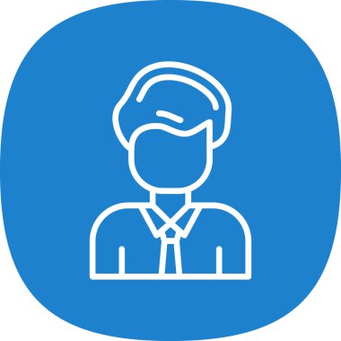 Yönetici düz simgesinin vektör illüstrasyonu 