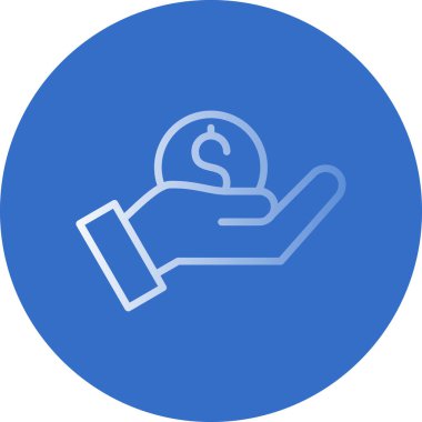 Sikkeler vektör düz simgesi