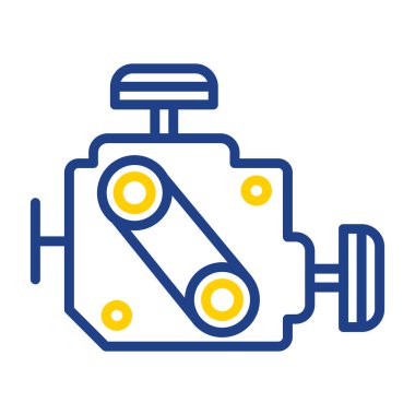 Elektrikli matkap ikonu. Web için mavi vektör simgelerinin özet çizimi