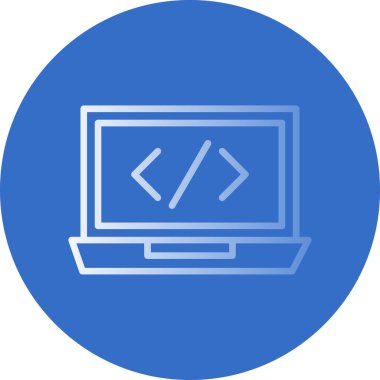 Kodlama simgesinin vektör illüstrasyonu 