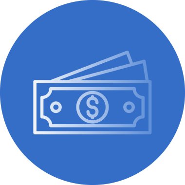 Web ve mobil uygulama tasarımınız için para simgesi, dolar logosu konsepti 