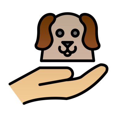 evcil köpek simgesi vektör illüstrasyonu