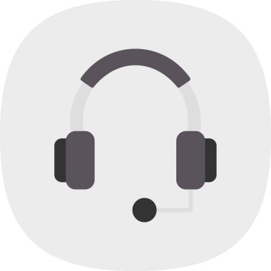 Kulaklık simgesinin vektör illüstrasyonu 