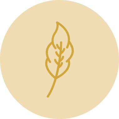 Yaprak. Web simgesi basit illüstrasyon 
