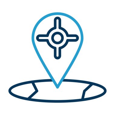 harita pin ikonu vektör illüstrasyonu