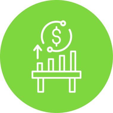 Dolar. Web simgesi basit illüstrasyon