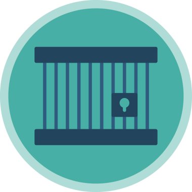 Hapishane. Web simgesi basit illüstrasyon