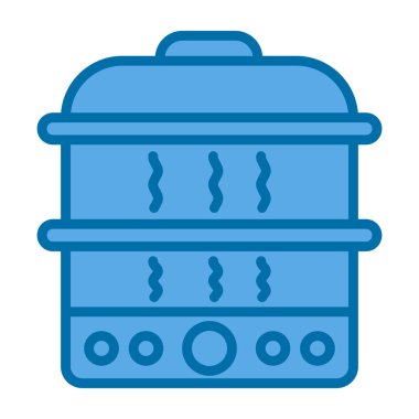 Buharlı vektör basit simgesi 