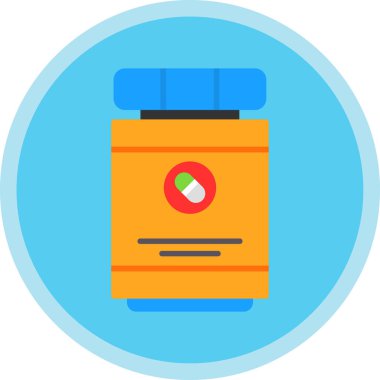 Antibiyotik ilaç şişesi vektör çizimi