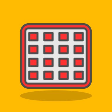 waffle düz vektör simgesi 