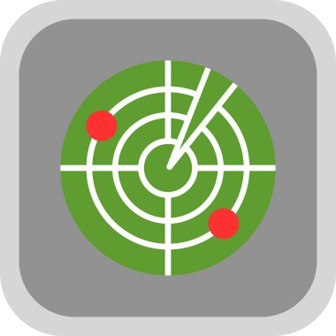 Radar modern simgesinin vektör illüstrasyonu              