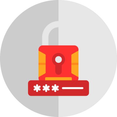 Parola düz vektör simgesi