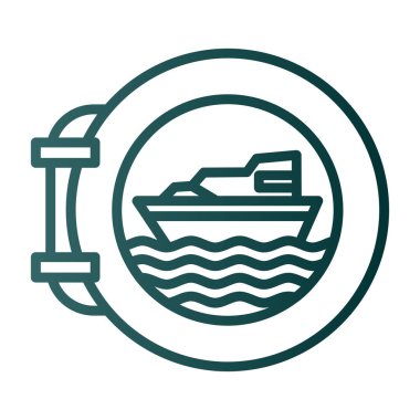 Gemi simgesinin vektör illüstrasyonu