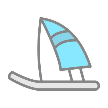 Tekne. Web simgesi basit illüstrasyon 