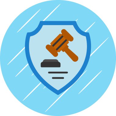 vector illustration of a blue and white shield icon