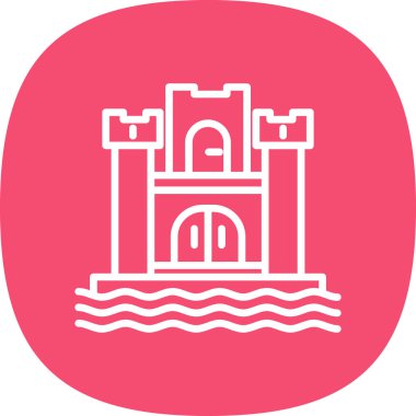 Modern yapı simgesinin vektör illüstrasyonu