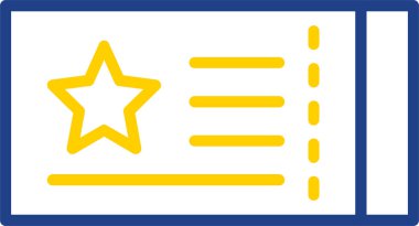 bilet ikonu vektör illüstrasyonu