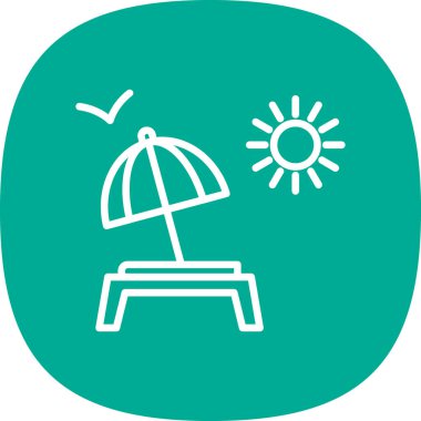 yaz ikonu vektör illüstrasyonu