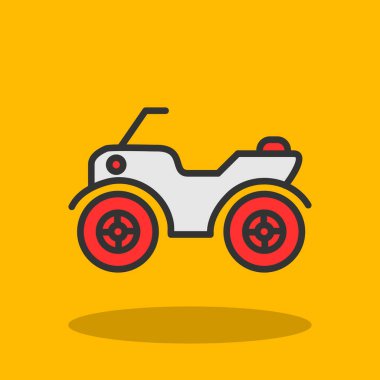 ATV araba simgesi vektör illüstrasyonu 