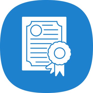 Diploma yassı simgesi, vektör illüstrasyonu