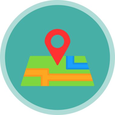 harita pin konumu simgesi düz biçimli