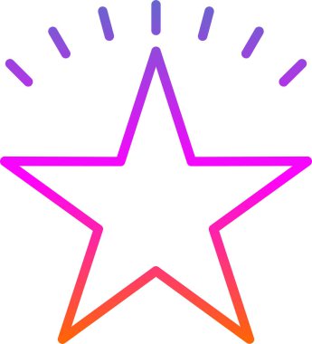 simple flat star icon illustration design