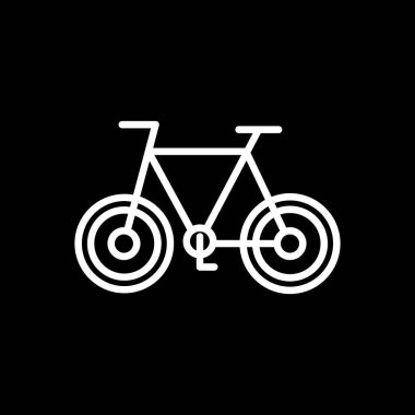 bisiklet düz simgesi, vektör illüstrasyonu