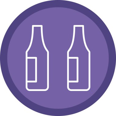 bira şişeleri simgesi, vektör illüstrasyonu  