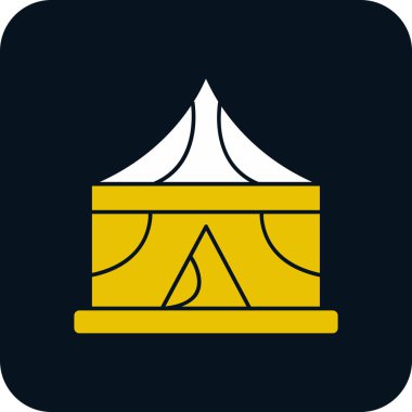 Sirk çadırı ikonu. Web için çadır vektör simgelerinin özet çizimi