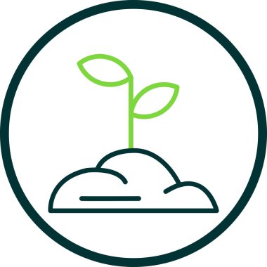 Filizler. Web simgesi basit illüstrasyon          