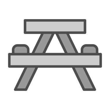 ahşap masa kutsal kişilerin resmi, vektör çizim