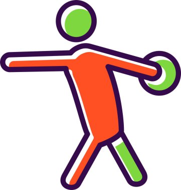 Zıplayan adam simgesi - taslak biçimi